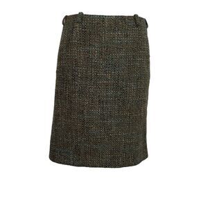 VINTAGE 90s‎ Max Mara tweed wool pencil skirt dark academia 8